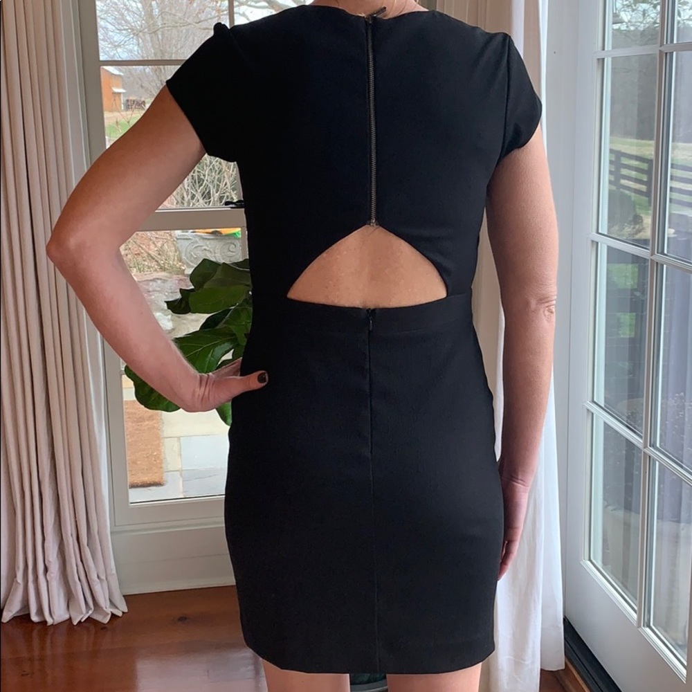Nicole Miller Artelier LBD with back cut out